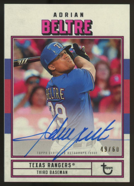 2022 Topps Brooklyn Collection Adrian Beltre Auto /60 #AC-AB