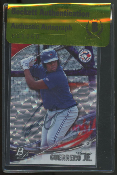 2016 Bowman Platinum Vladimir Guerrero Jr Silver Ice #TP-VG Signed Autograph BAS