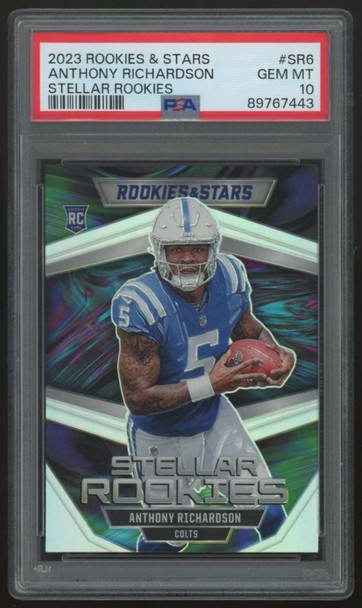 2023 Rookies & Stars Anthony Richardson RC Stellar Rookies #SR-6 PSA 10