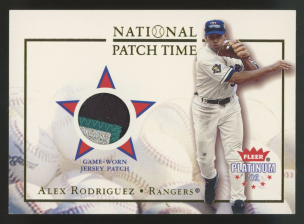 2002 Fleer Platinum Alex Rodriguez National Patch Time Patch /325