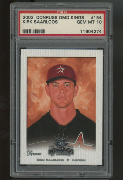 2002 Donruss Diamond Kings Kirk Saarloos RC #154 PSA 10