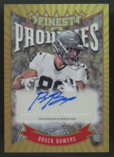 2024 Topps Finest Brock Bowers RC Prodigies Auto Refractor #P-BB