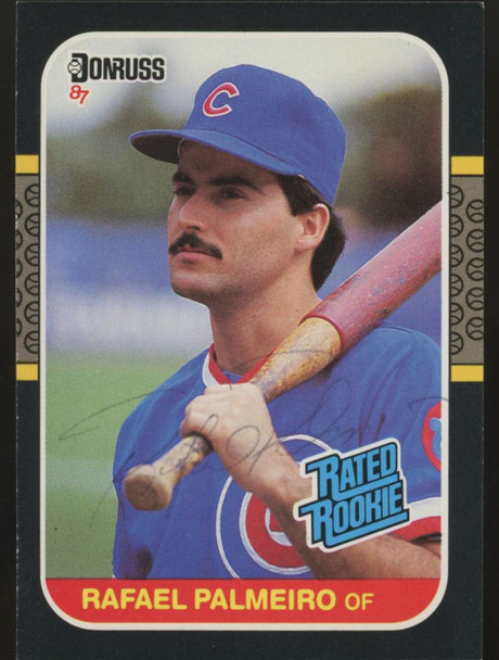 1987 Donruss Rafael Palmeiro Rated Rookie Signed Auto Beckett Authentic #43