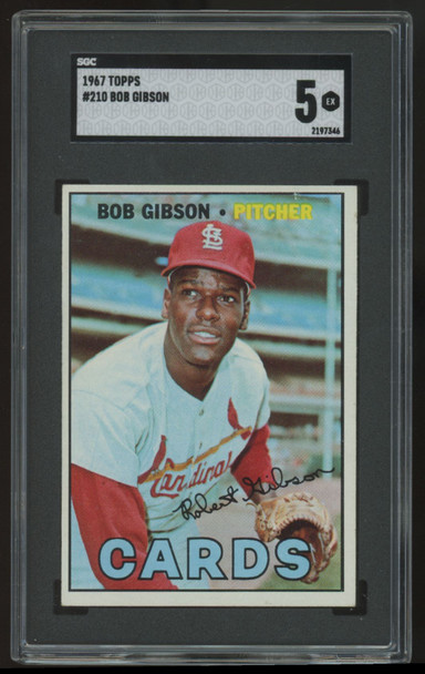 1967 Topps Bob Gibson #210 SGC 5