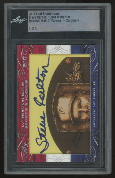 2017 Leaf Sports Icons Carlton/Slaughter Hall Of Famers Dual Cut Signature /5