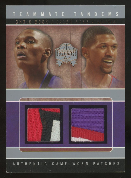 2004-05 Fleer Fresh Ink Chris Bosh/Jalen Rose Teammate Tandems Dual Patch /49