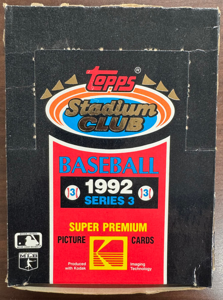 1992 Topps Stadium Club Baseball Series 3 Wax Box 36 Factory Sealed Packs