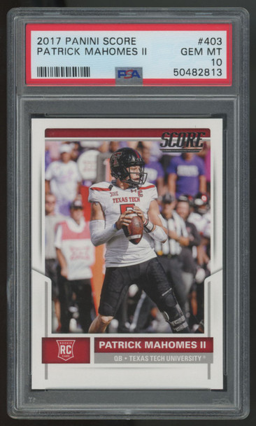 2017 Score Patrick Mahomes RC #403 PSA 10