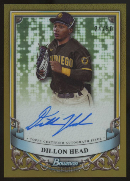 2024 Bowman Sterling Dillon Head Prospect Gold Auto /50 #PA-DH