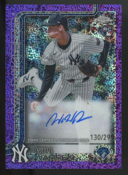 2025 Topps Chrome Will Warren RC Purple Speckle Auto /299 #RA-WWA