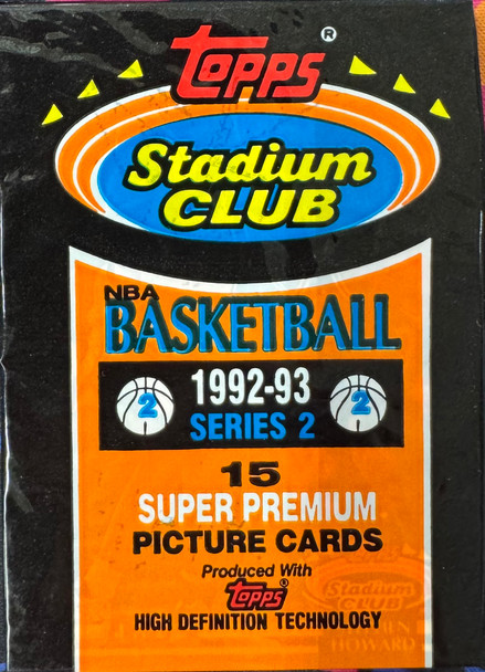 1992/93 Topps Stadium Club Basketball Series 2 Pack