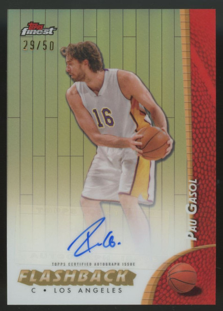 2024-25 Topps Finest Pau Gasol Flashback Gold Auto /50 #FBA-PG