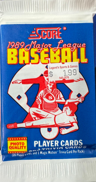 1989 Score Baseball Pack
