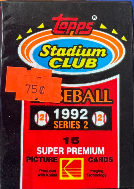 1992 Topps Stadium Club Baseball Series 2 Pack