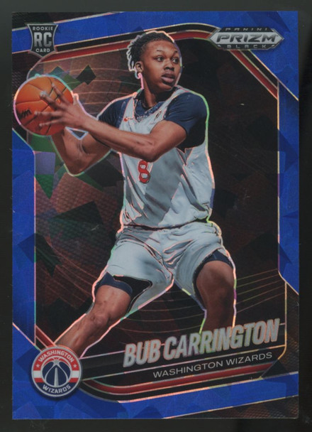 2024-25 Panini Prizm Black Bub Carrington RC Blue Ice /125 #92