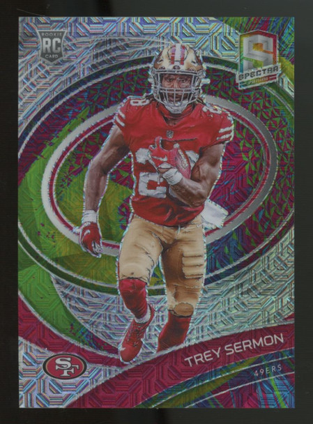 2021 Spectra Trey Sermon RC Mojo Prizm /25 #164