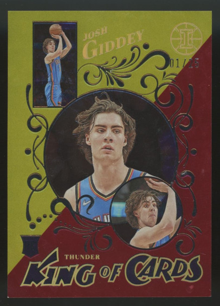 2021-22 Panini Illusions Josh Giddey RC Red & Yellow Asia King Of Cards /25 #26