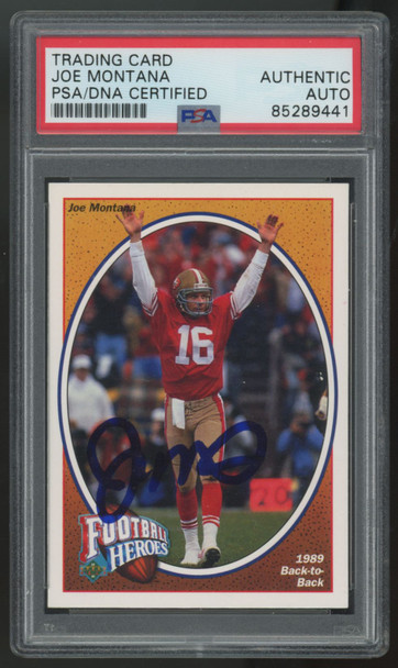 1991 Upper Deck Joe Montana Heroes Signed Auto PSA/DNA Certified Authentic #7