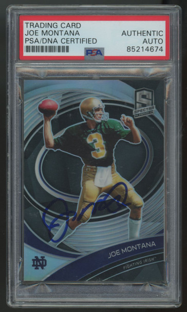 2022 Chronicles Spectra Draft Joe Montana Signed Auto PSA/DNA Authentic #94