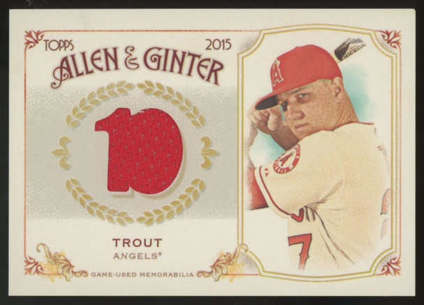 2015 Topps Allen & Ginter Mike Trout Horizontal Patch #FSRB-MT