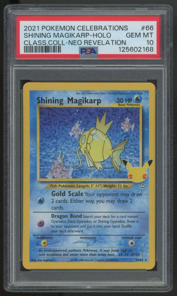 2021 Pokemon Shining Magikarp Celebration Classic Collection Holo #66 PSA 10