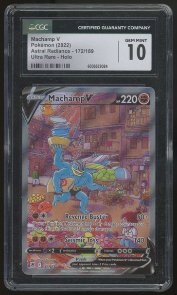 2022 Pokemon Machamp V Astral Radiance Ultra Rare Holo #172 CGC 10