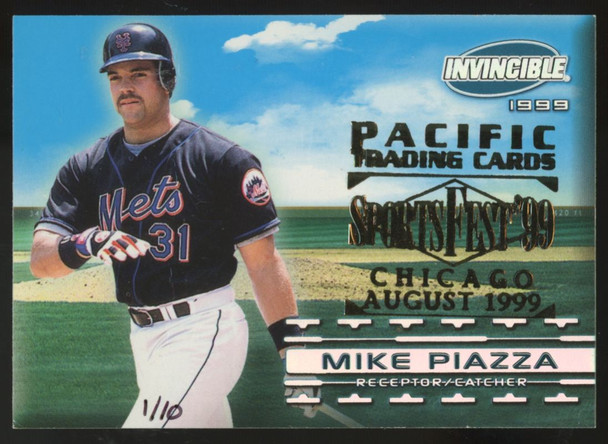 1999 Pacific Invincible Mike Piazza Sandlot Heroes Sportsfest '99 /10 (Creased)