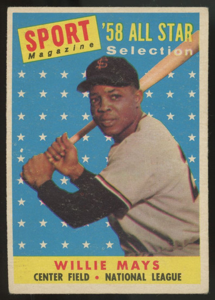 1958 Topps Willie Mays All Star Selection #486 EX