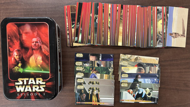 1999 Topps Widevision Star Wars Episode 1 Complete Set With Tin and Stickers