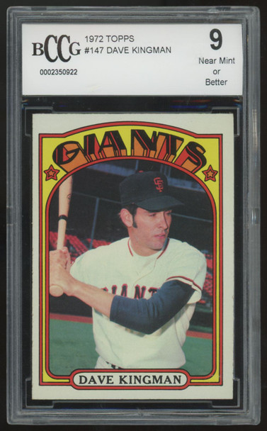 1974 Topps Dave Kingman RC #147 BCCG 9
