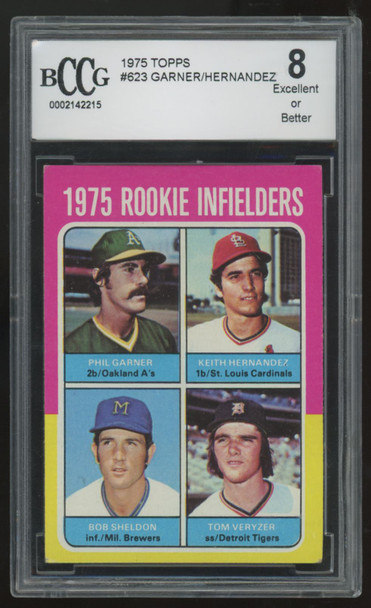 1975 Topps Phil Garner/Keith Hernandez RC Rookie Infielders #623 BCCG 8