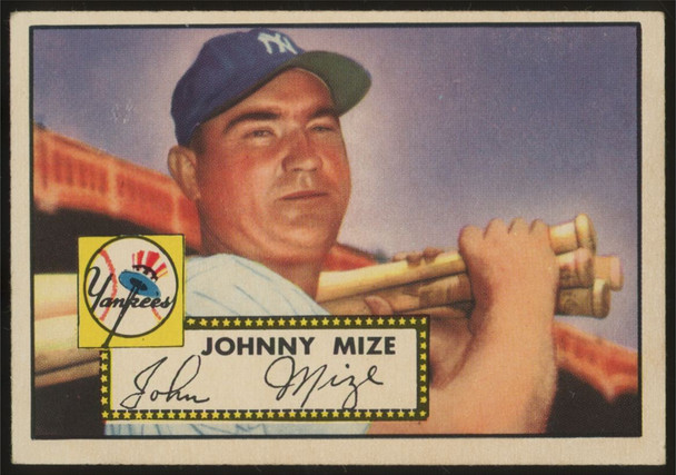1952 Topps Johnny Mize #129 VG/EX