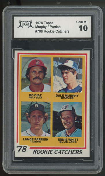 1978 Topps Dale Murphy/Lance Parrish RC Rookie Catchers #708 RGA 10