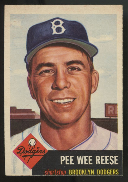 1953 Tops Pee Wee Reese #76 VG/EX-EX