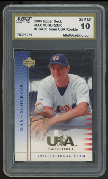 2005 Upper Deck Max Scherzer RC Team USA #USA56 MGS 10