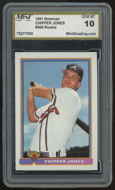 1991 Bowman Chipper Jones RC #569 MGS 10