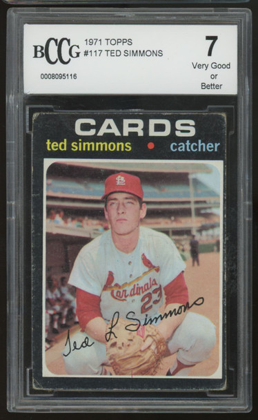 1971 Topps Ted Simmons RC #117 BCCG 7