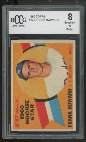1960 Topps Frank Howard RC #132 BCCG 8