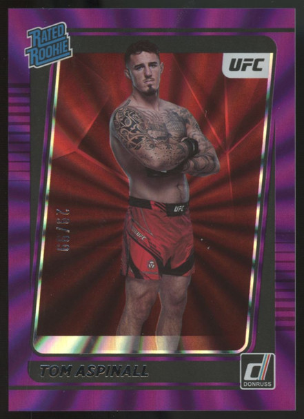 2022 Donruss UFC Tom Aspinall Rated Rookie Purple Laser Holo /99 #216