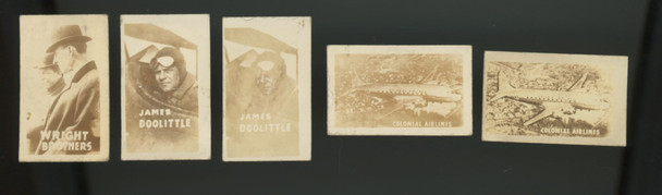 1948 Topps Magic Aviation Pioneers Lot of 5 Low Grade