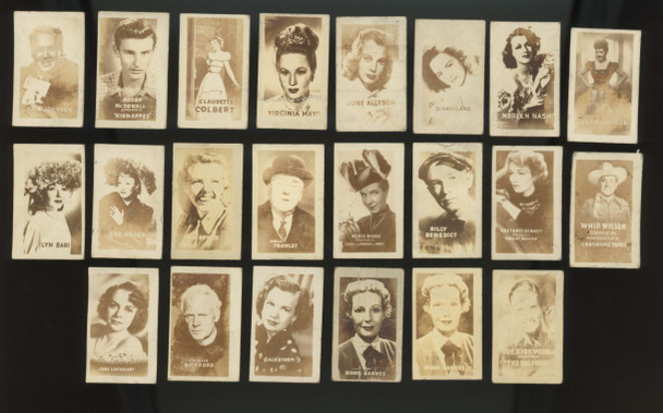 1948 Topps Magic Movie Stars Lot of 22 Low Grade