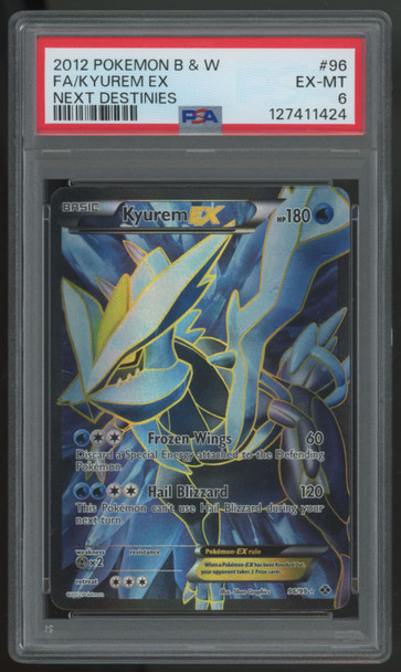 2012 Pokemon Kyurem EX Next Destinies Full Art #96 PSA 6
