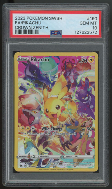 2023 Pokemon Pikachu Crown Zenith Full Art #160 PSA 10 (C)