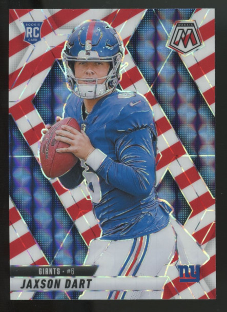 2025 Panini Mosaic Jaxson Dart RC Red & White Stripe Prizm SSP #362