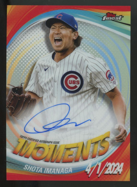 2025 Topps Finest Shota Imanaga Moments Auto #FMA-SI