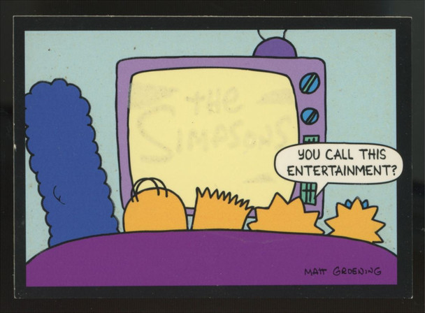 1993 Skybox Simpsons TV Glow-In-The-Dark Card