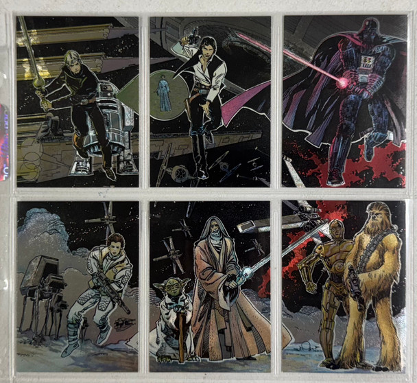 1993 Topps Star Wars Galaxy Series 1 Foil Etch Complete Insert Set (6/6)