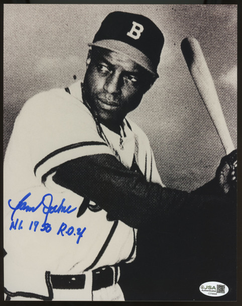 Sam Jethroe Signed Autographed Inscribed 8x10 Photo JSA Cert