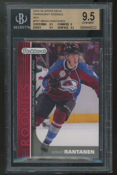 2015-16 Upper Deck Parkhurst Mikko Rantanen RC Red #PR-7 BGS 9.5