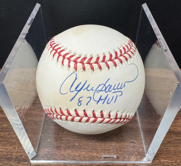 Andre Dawson Signed Autographed Inscribed Rawlings OML Baseball JSA *797